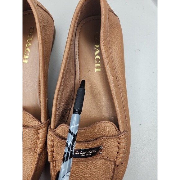 Coach Fredrica Leather Loafers Slip On Cognac Brown Driving Shoe Size 8.5B - Picture 11 of 11